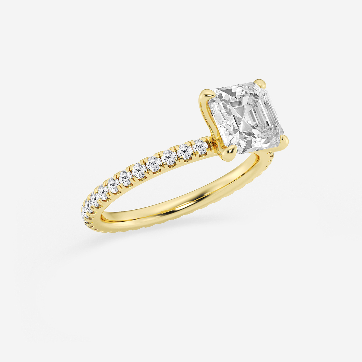 Additional Image 1 for  2 1/2 ctw Asscher Lab Grown Diamond Eternity Engagement Ring
